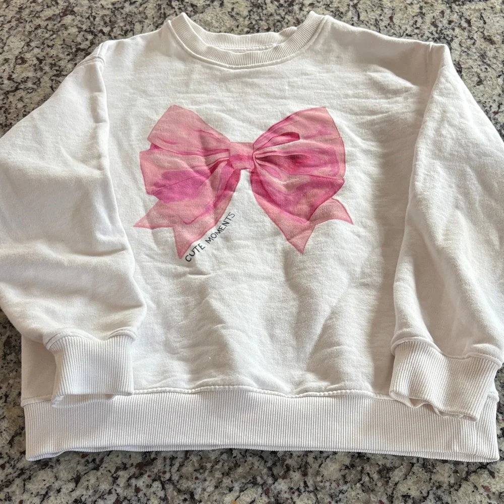 Zara Kids Cute Moments Bow Sweater - Picture 1 of 5